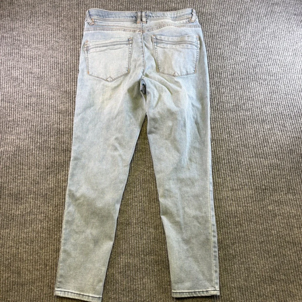 Democracy Ab Solution Light Wash Distressed Skinny Jeans Womens 10 Stretch Denim